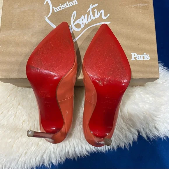 ❤️SOLD❤️Christian Louboutin Coral Pigalle patent - Picture 4 of 7